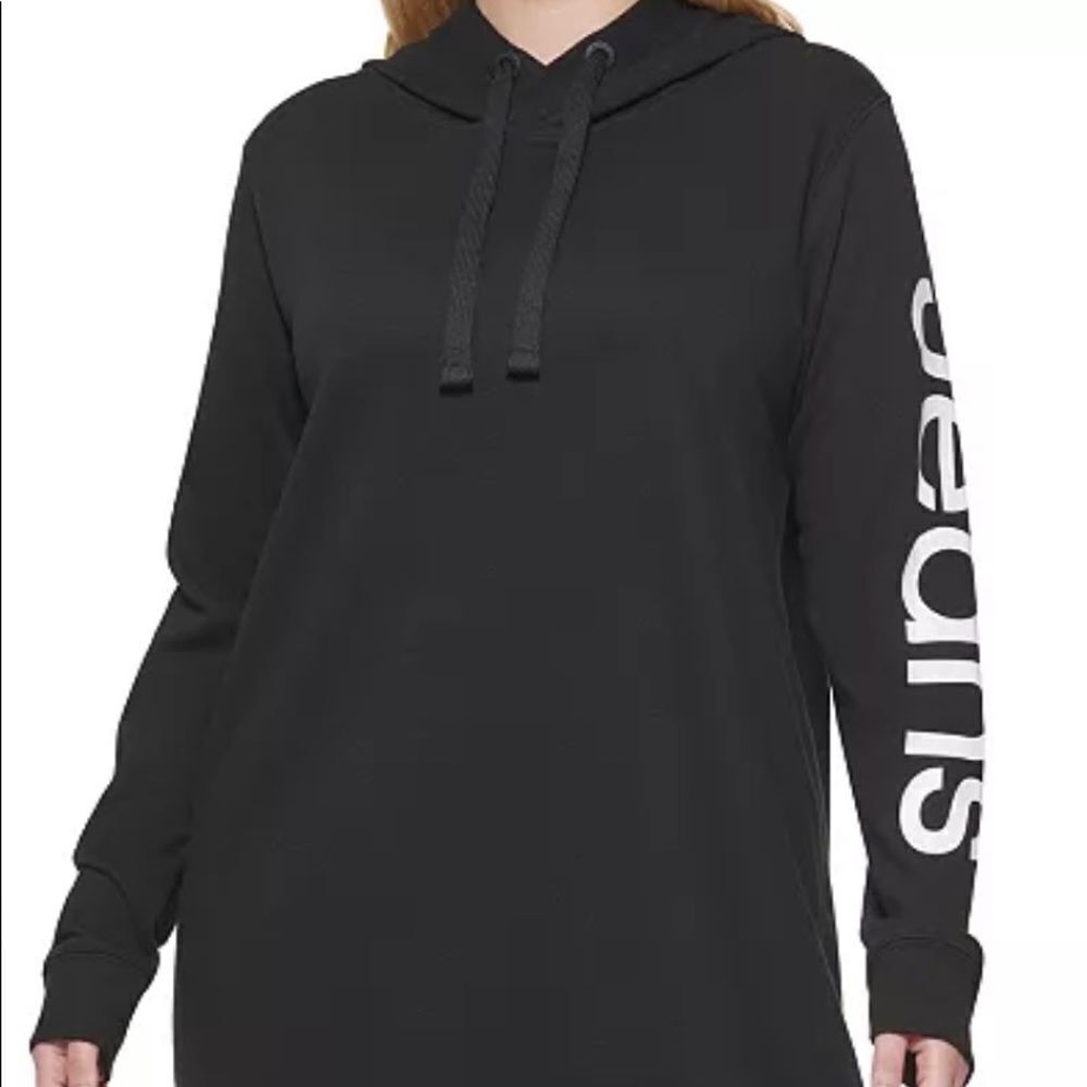 Trendy Small Size Calvin Klein Logo Hoodie Dress - Picture 1 of 5